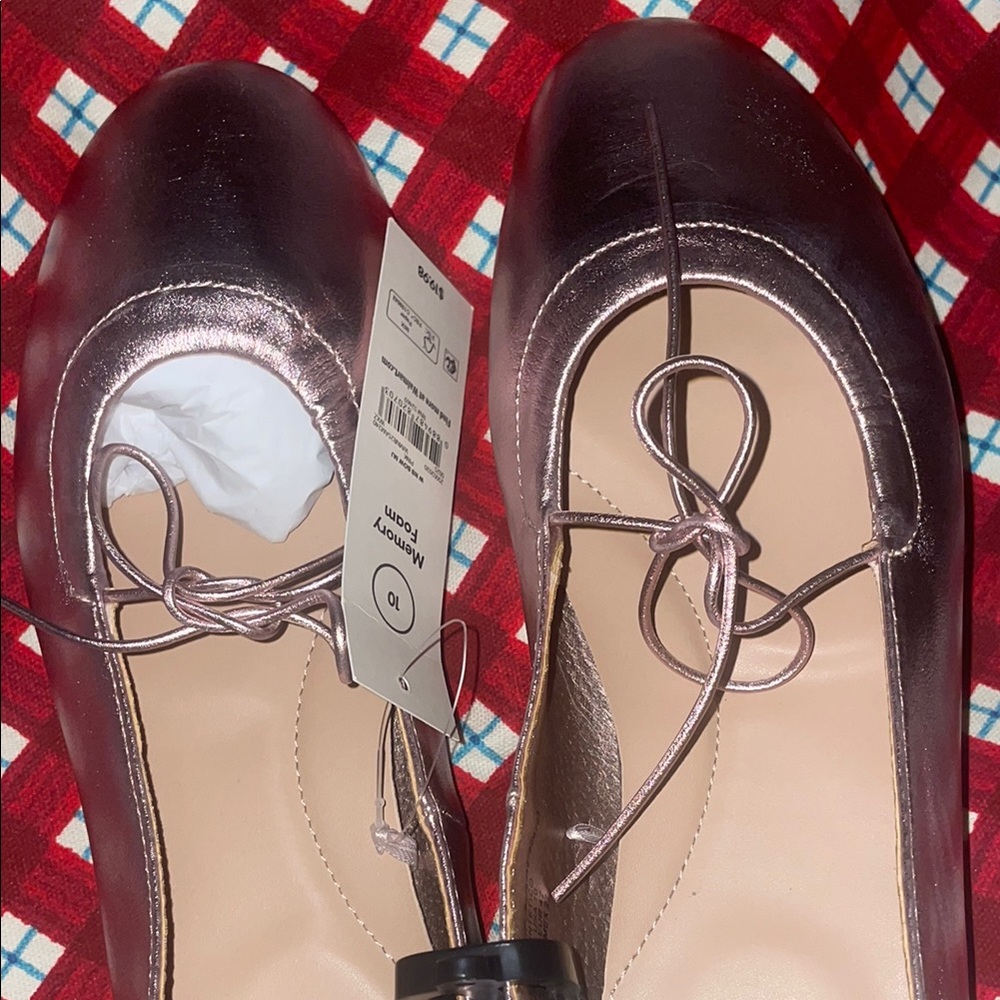 Women's Metallic Ballet Flats